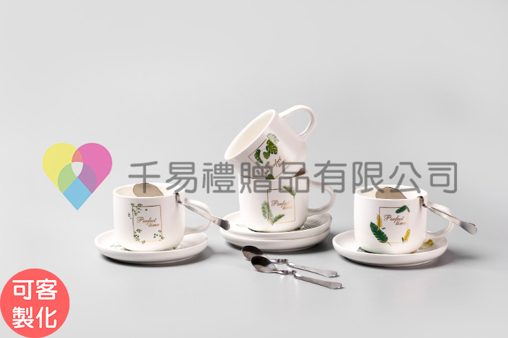 CY-673 簡約綠葉馬克杯